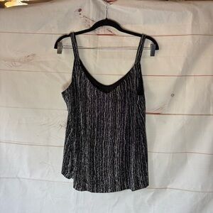 Alex Evenings Black and Silver Camisole